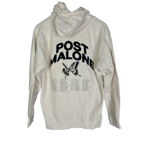 Post Malone Twelve 12 Carat Cream Tour Hoodie Official Post Malone Merch Med - Picture 1 of 5